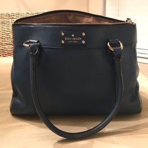 Navy Blue Pebble Leather Kate Spade Bag